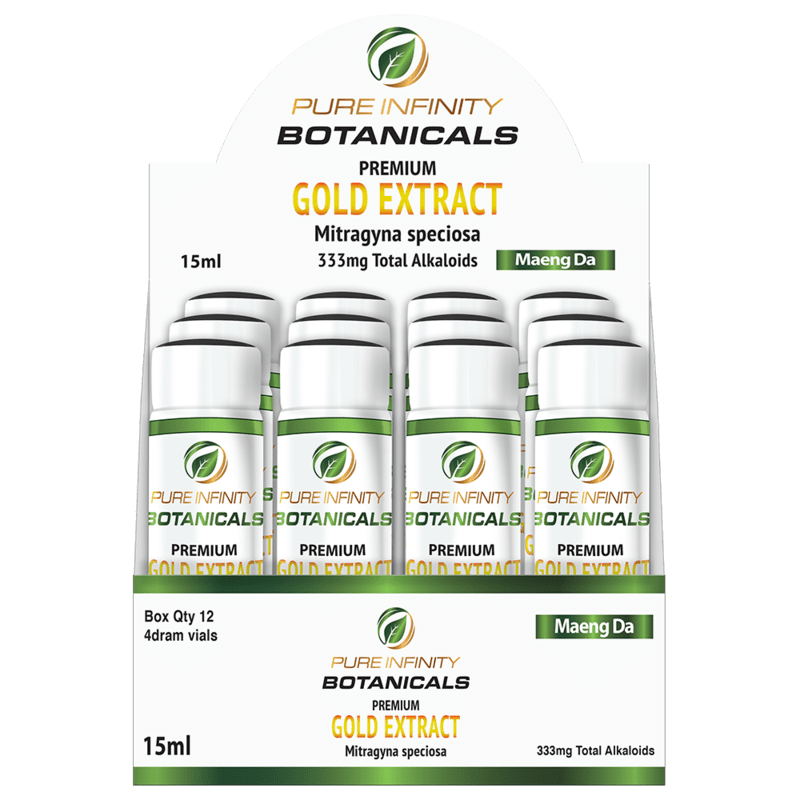 Pure Infinity Botanicals Liquid Kratom Gold Extract Shot I 15ml