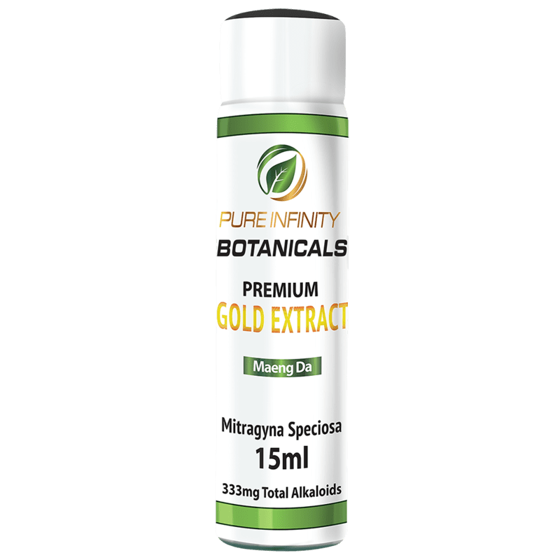Pure Infinity Botanicals Liquid Kratom Gold Extract Shot I 15ml